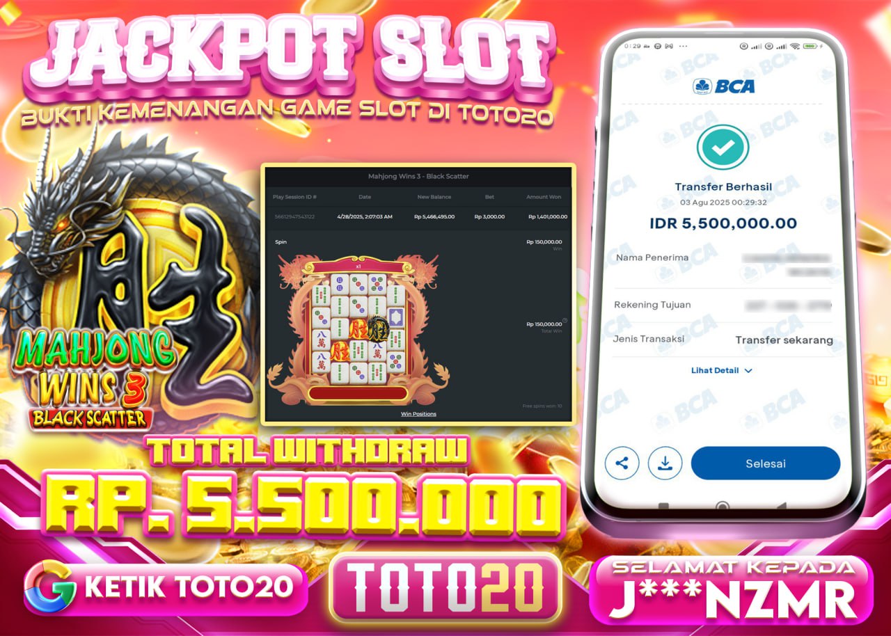 J***NZMR JACKPOT SLOT MAHJONG WINS BLACK SCATTER Rp.5.500.000 - LUNAS	