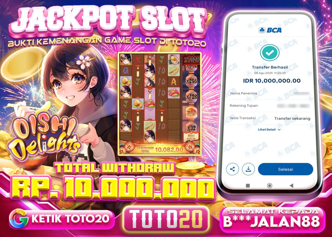 B***JALAN88 JACKPOT SLOT OISHI DELIGHTS Rp.10.000.000 - LUNAS