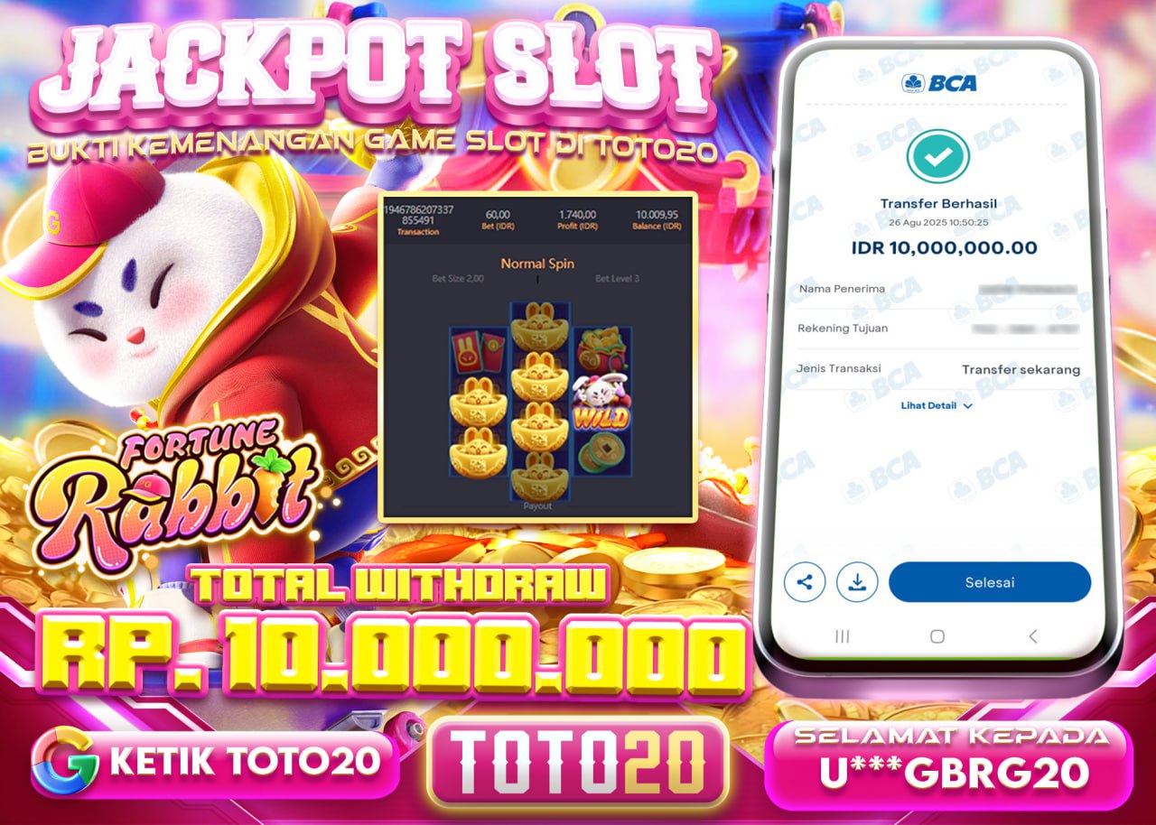 U***GBRG20 JACKPOT SLOT FORTUNE RABBIT Rp 4.000.000 - LUNAS