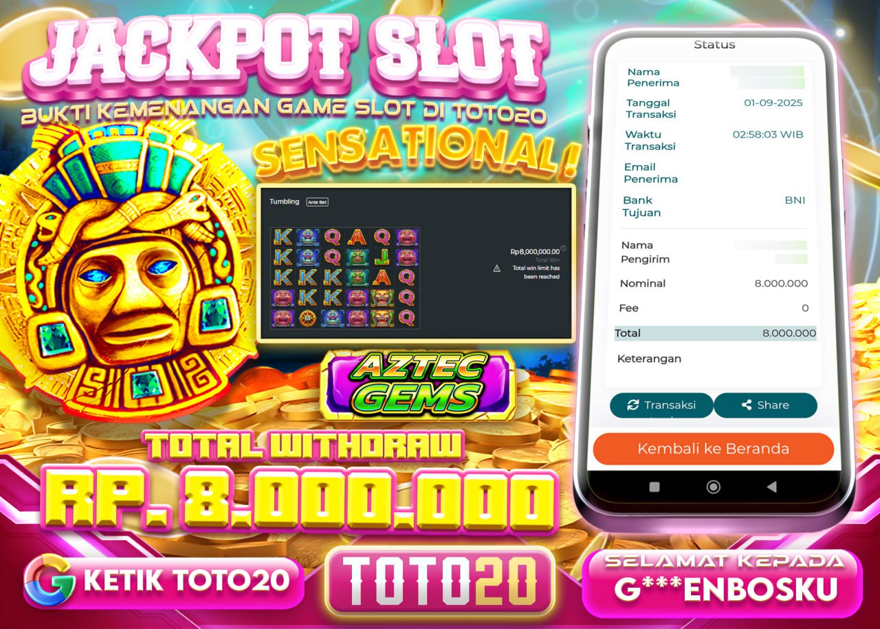 G***ENBOSKU JACKPOT SLOT AZTEC GEMS Rp 8.000.000 - LUNAS