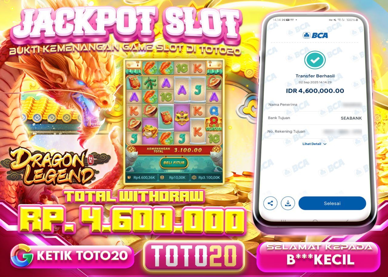 B***KECIL JACKPOT SLOT DRAGON LEGEND Rp 4.600.000 - LUNAS