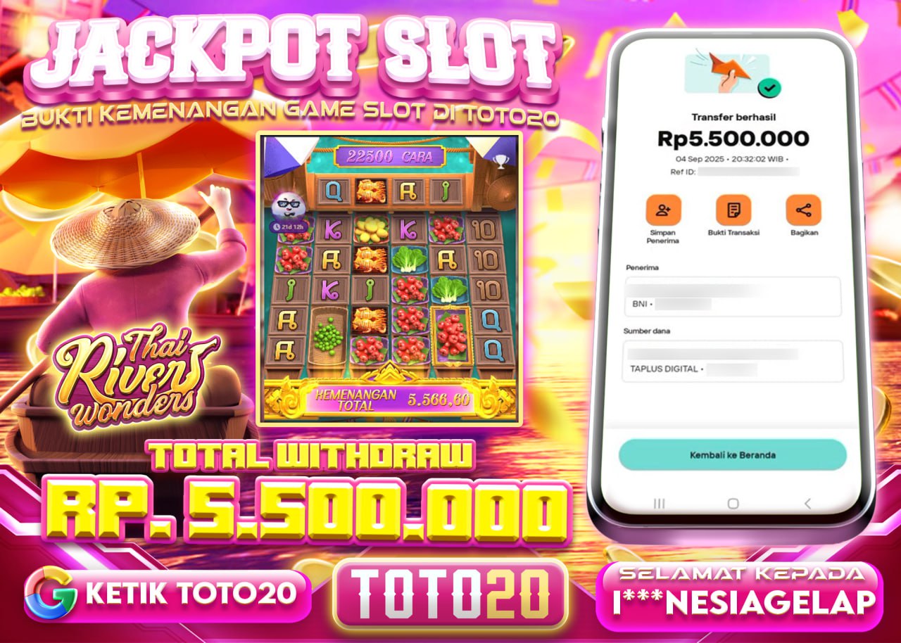 I***NESIAGELAP JACKPOT SLOT THAI RIVERS WONDERS Rp 5.500.000 - LUNAS