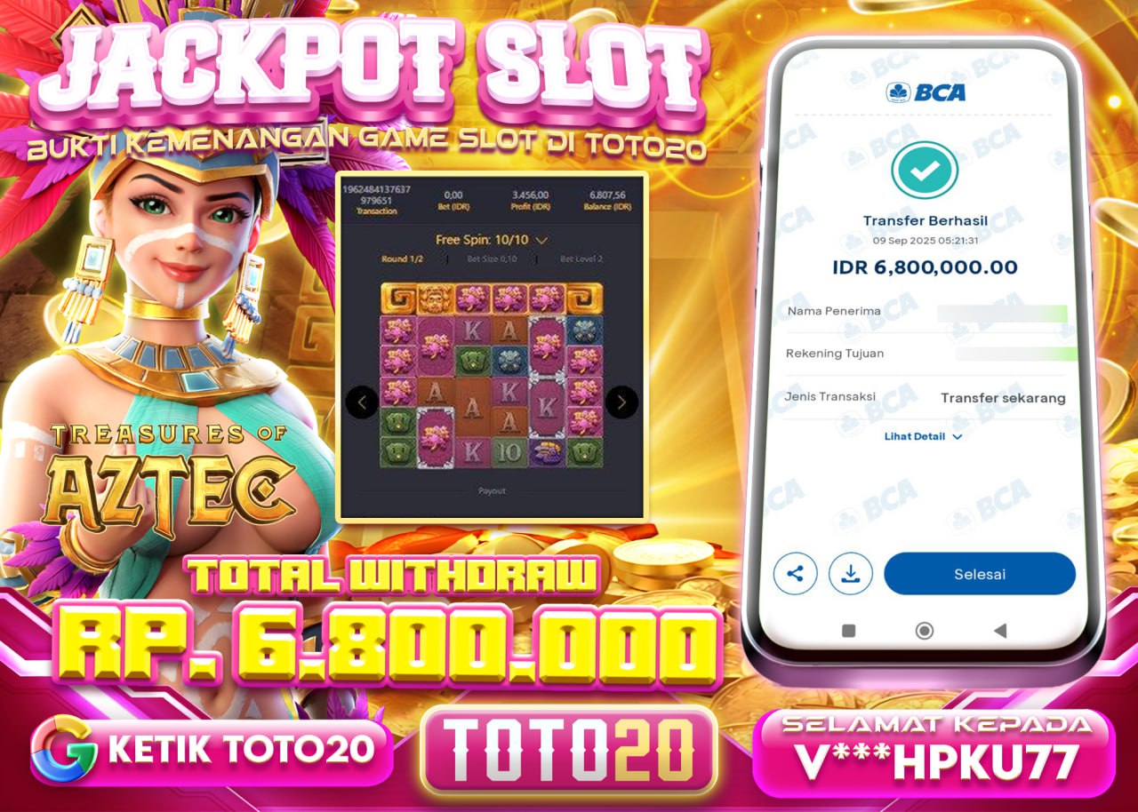 V***HPKU77 JACKPOT SLOT TREASURE OF AZTEC Rp 6.800.000 - LUNAS