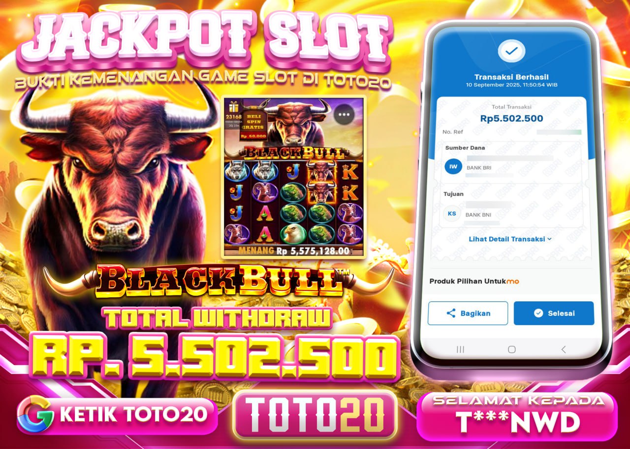 T***NWD JACKPOT SLOT BLACK BULL Rp 5.502.500 - LUNAS