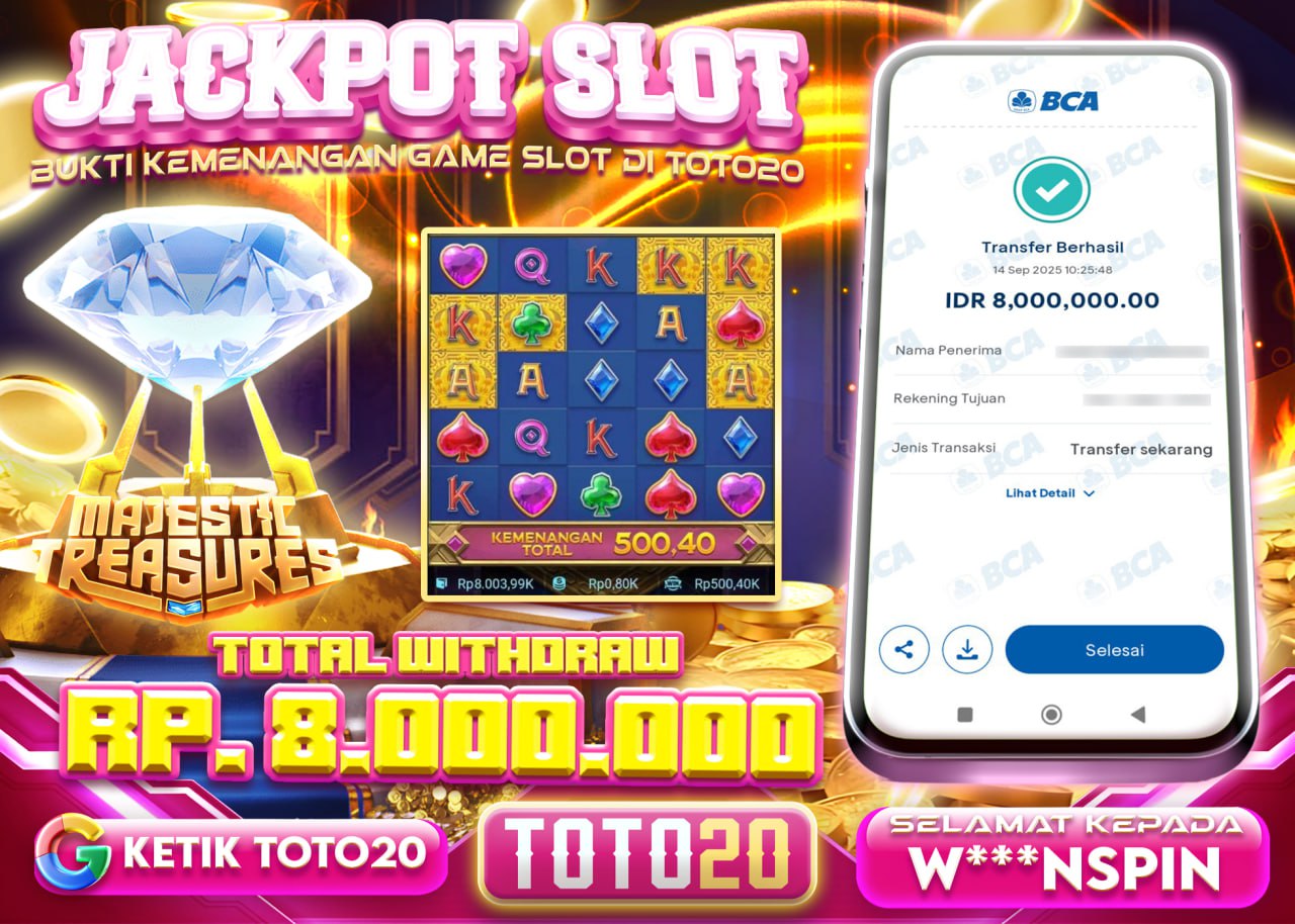 W***NSPIN JACKPOT MAJESTIC TREASURES Rp 8.000.000 - LUNAS