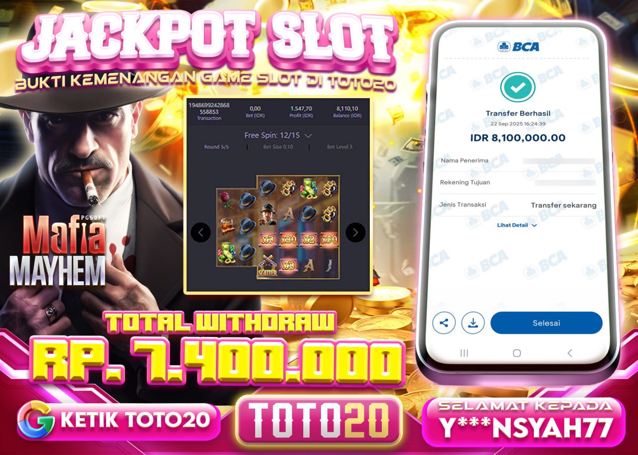 Y***NSYAH77 JACKPOT MAFIA MAYHEM Rp 7.400.000 - LUNAS