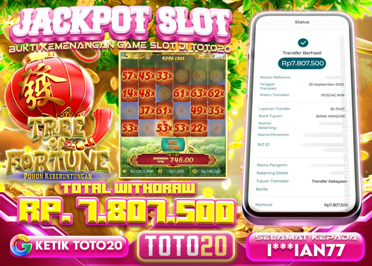 I***IAN77 JACKPOT TREE OF FORTUNE Rp 7.807.500 - LUNAS