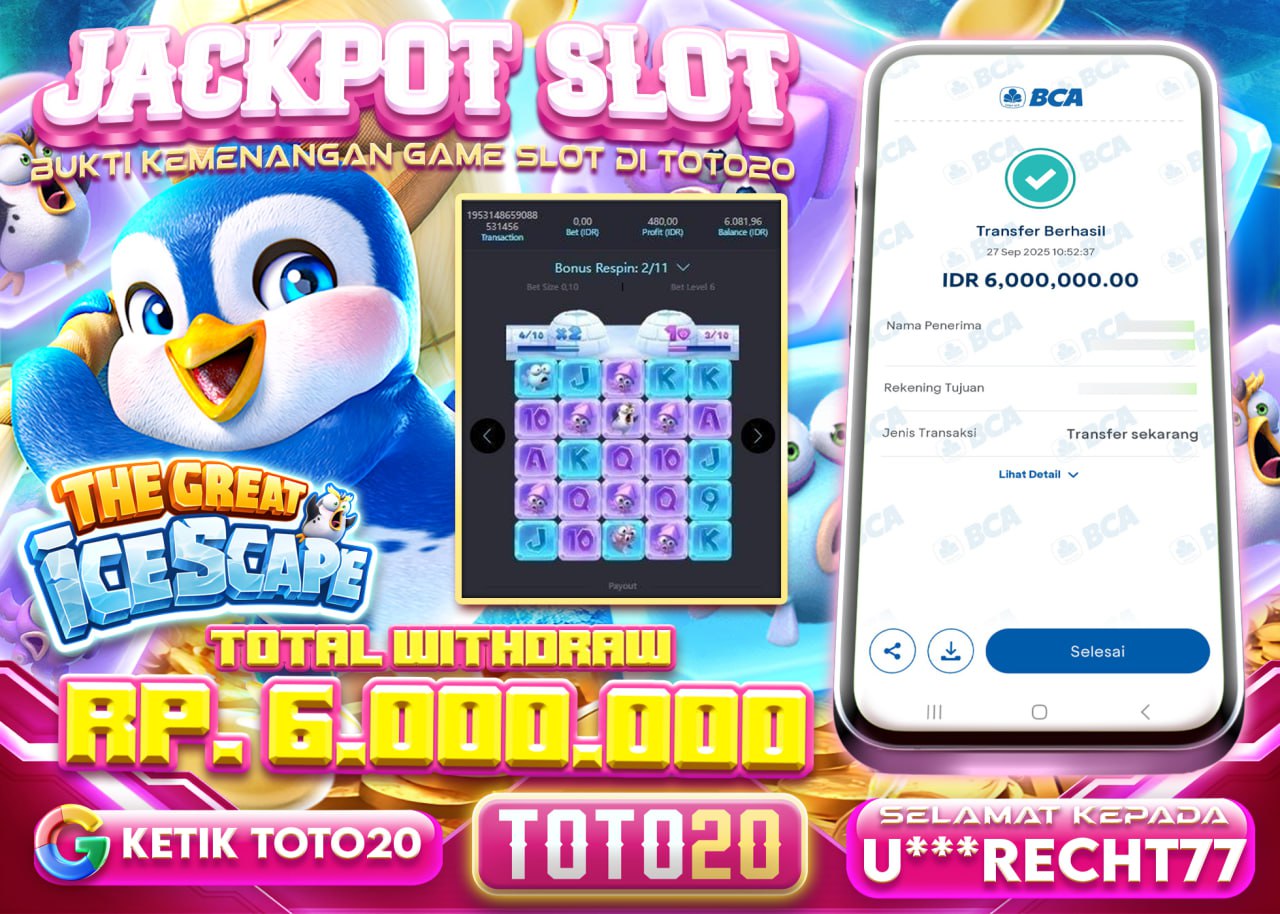 U***RECHT77 JACKPOT THE GREAT ICE SCAPE Rp 6.000.000 - LUNAS