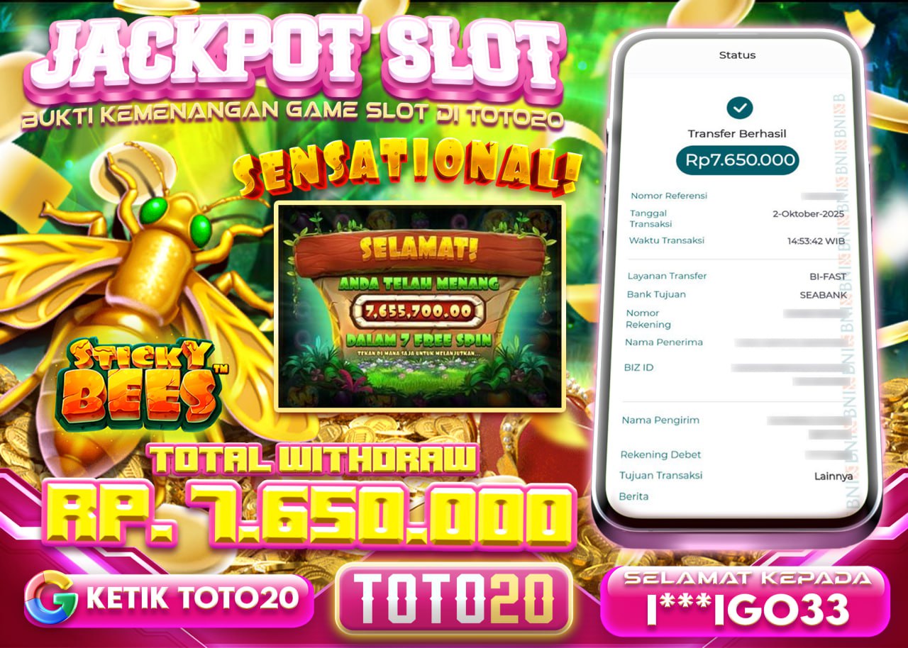 I***IGO33 JACKPOT STICKY BEES Rp 7.650.000 - LUNAS