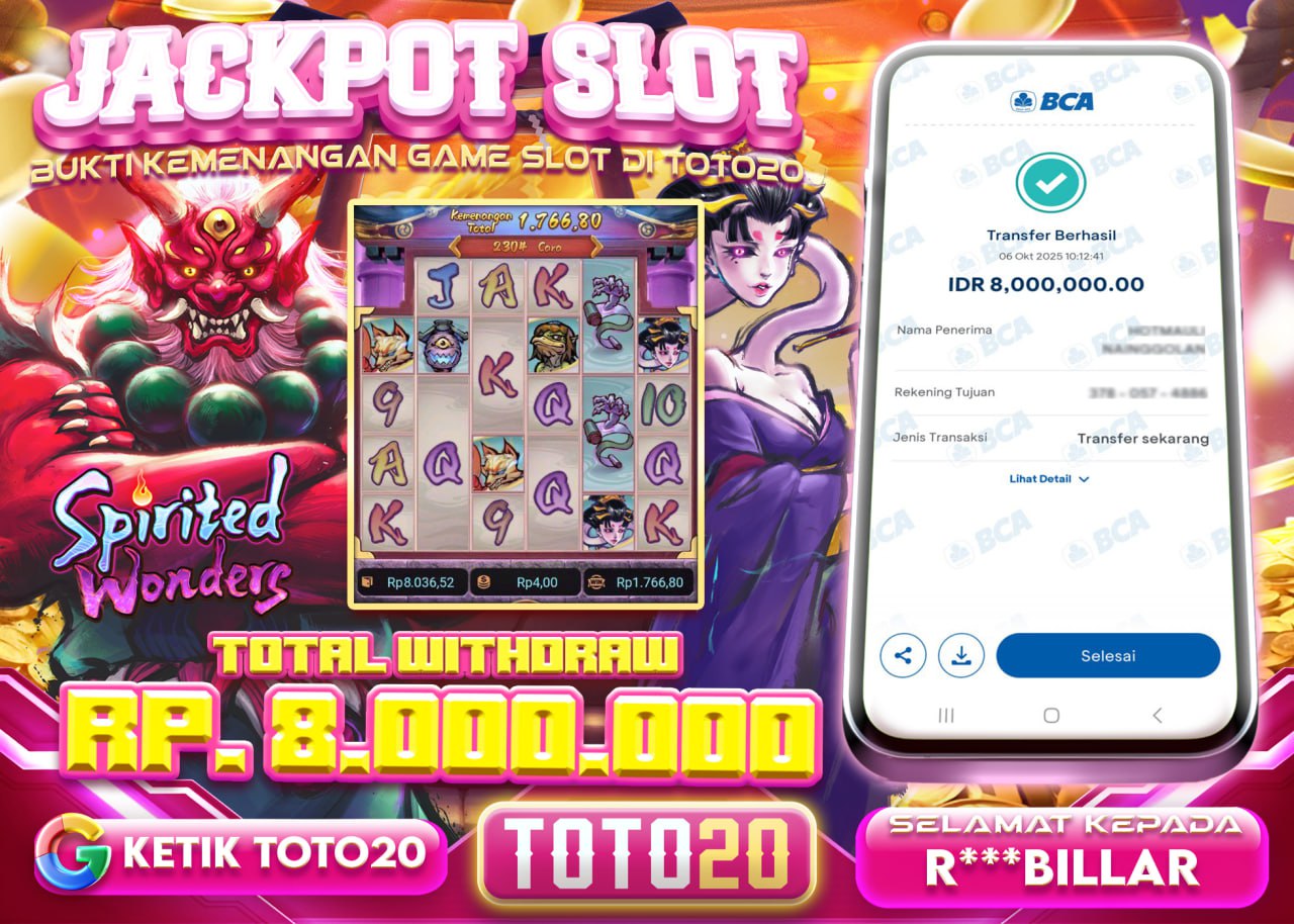 R***BILLAR JACKPOT SPIRITED WONDERS Rp 8.000.000 - LUNAS